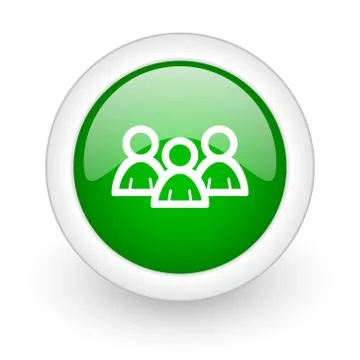 Green glossy circle forum web modern icon Stock Illustration