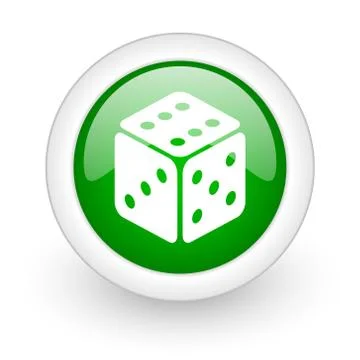 Green glossy circle game web modern icon Stock Illustration