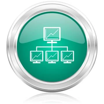 Green glossy internet icon Stock Illustration