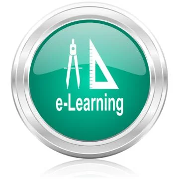 Green glossy internet icon Stock Illustration