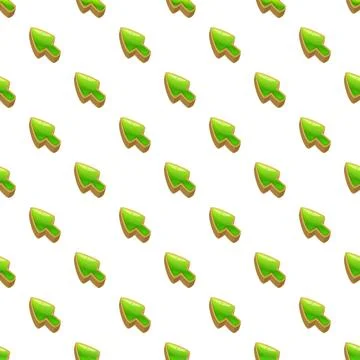 Green glossy mouse cursor icons seamless pattern background Stockillustratie