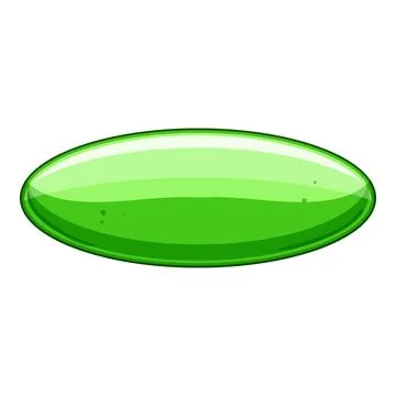Green glossy oval ui web button element Illustrazione stock