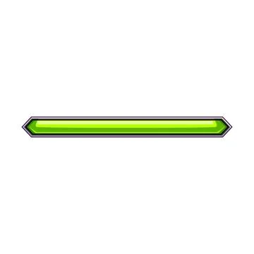 Green glossy progress bar indicating achievement and fulfillment Stock Illustration