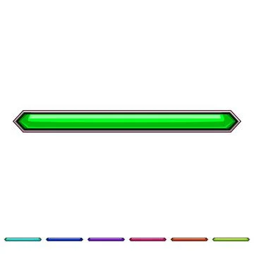 Green glossy progress bar indicating achievement and fulfillment Stock Illustration