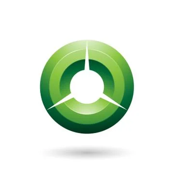 Green Glossy Shaded Circle Vector Illustration Stock Illustration