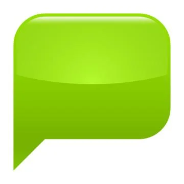 Green glossy speech bubble blank location icon Illustrazione stock