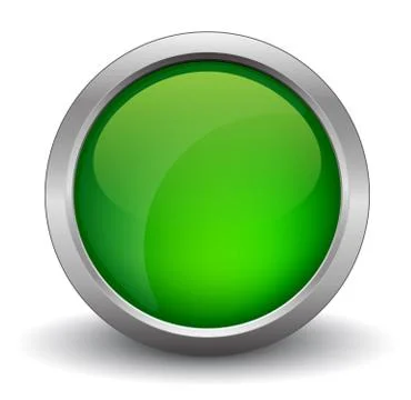 Green glossy web button, beautiful Internet button Stock Illustration