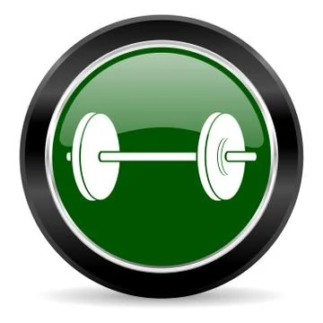 Green glossy web button Stock Illustration