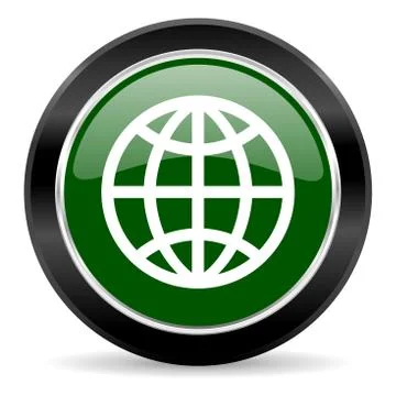Green glossy web button Illustrazione stock