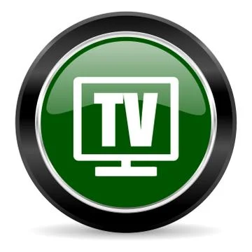 Green glossy web button 库存插图