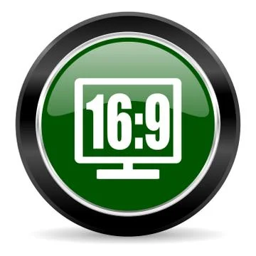 Green glossy web button Stock Illustration