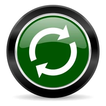 Green glossy web button Stock Illustration