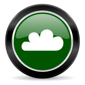 Green glossy web button Stock Illustration