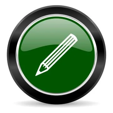 Green glossy web button Stock Illustration