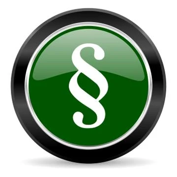 Green glossy web button Stock Illustration