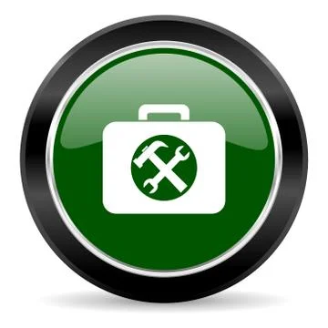 Green glossy web button Stock Illustration