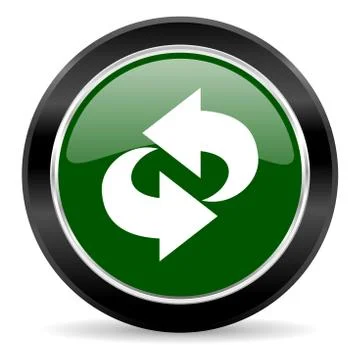 Green glossy web button Stock Illustration