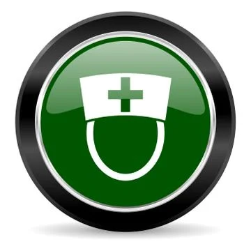 Green glossy web button Stock Illustration