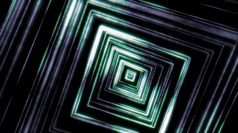 Green glow cube abstract seamless art loop background Stock Illustration