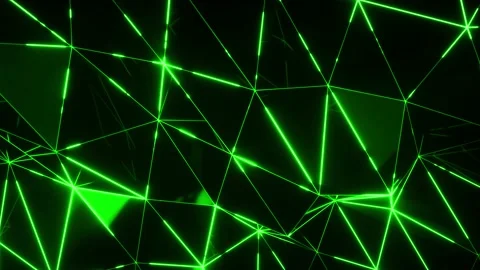 Green Glow Dark Cubism Lowpoly Mosaic Abstract Background Video stock 201220184