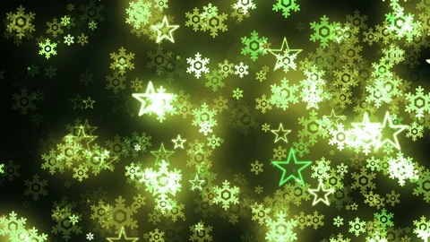 Green glow Snowfall 1 Stock Footage 120471420