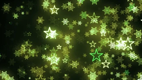 Green glow Snowfall 10 Stock Footage 120475574