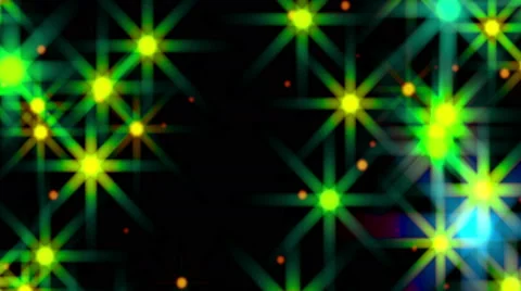 Green Glow Stars Flowing Loop Background Stock Footage 62891087
