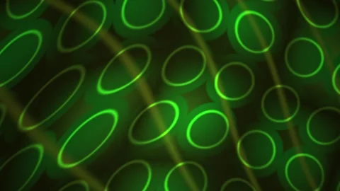 Green Glowing Abstract Circle Pattern in Dynamic Wave Motion for Modern Tec.. 스톡 동영상 343713442