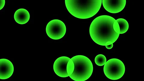 Green Glowing Abstract Light Orbs Floating Smoothly Creating Modern Motion .. Stock Footage 324667392