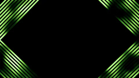Green glowing border, rectangle, square, frame, black screen frame, border Video stock 269100341