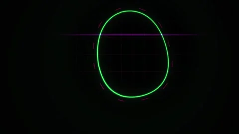 Green Glowing Circle Animation with Scanning Line on Dark Grid for Tech Bac.. Stock Footage 343713821