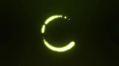 Green glowing circle. technological wheel Stock Footage 319328068