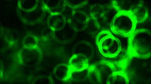 Green Glowing Circles Abstract Motion Background Stock Illustration