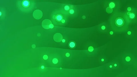 Green glowing circles on wavy background. Stock Footage 311404480