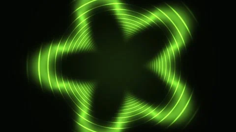 Green Glowing Circular Light Trails Seamless Loop Stock Footage 340651608