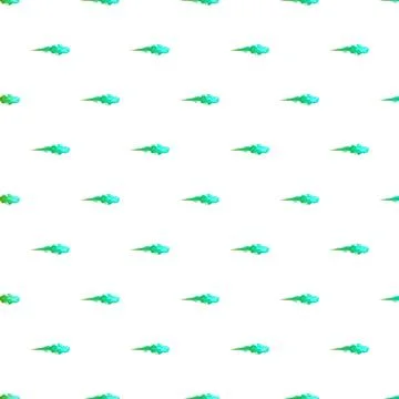 Green glowing comets forming seamless pattern on white background Stock Illustration