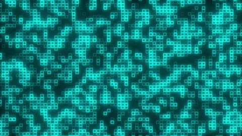 Green glowing diamond grid illuminating patterns Stock Footage 343813887