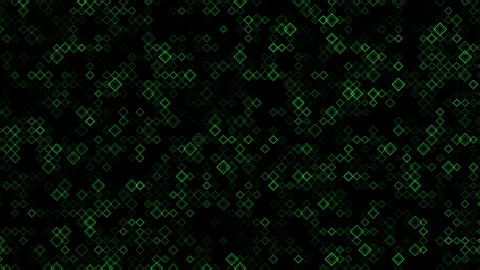 Green glowing diamond grid illuminating patterns Stock Footage 343814578