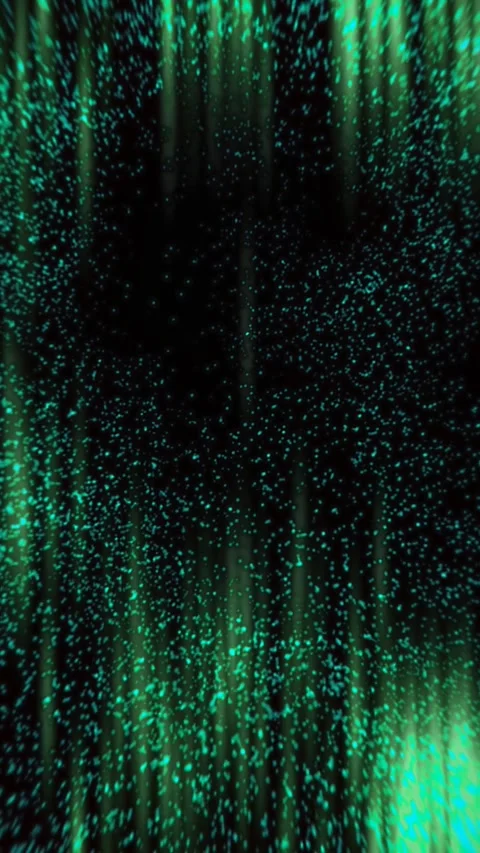 Green Glowing Digital Matrix Particle Rain Stock Footage 344859164