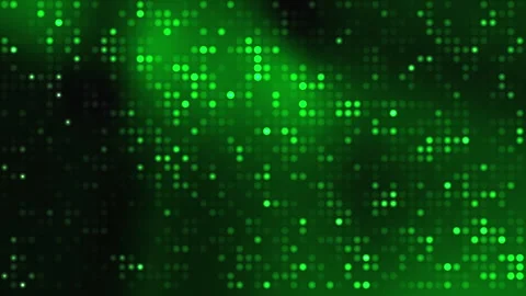 Green glowing dots form an abstract digital background. Stockbeeldmateriaal 297508238