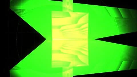 Green Glowing Geometric Shape in Dynamic Motion for Futuristic Technology B.. Stock Footage 343715409