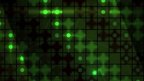 Green glowing grid pattern background. Stock Footage 335365757