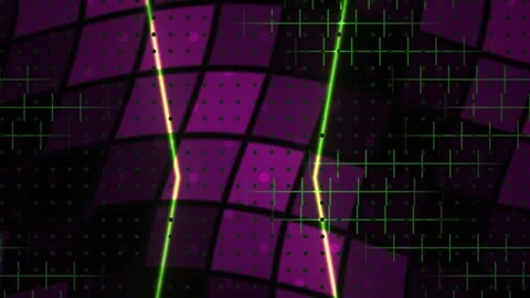 Green Glowing Hexagon Abstract Motion Background for Tech Presentations Stock Footage 343715887