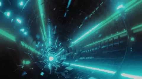 Green Glowing Lights Animation Loop  Video stock 237793974