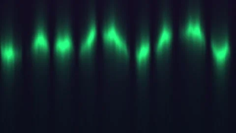 Green glowing lights create patterns in dark background Stock Footage 338211675