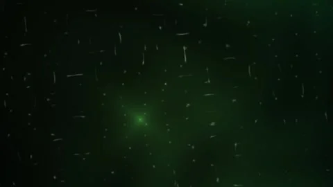 Green glowing lights in space. Stock Footage 335112593
