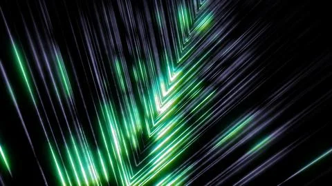 Green glowing lines at an angle, abstract technology 스톡 일러스트