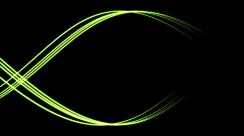 Green glowing lines draw abstract shape of an eye - seamless (FULL HD) Video stock 37088411