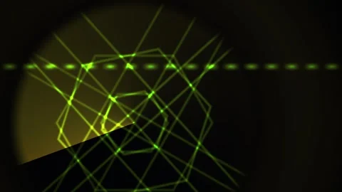 Green Glowing Lines Forming Digital Grid Abstract Technology Motion Backgroun Stock Footage 343715942