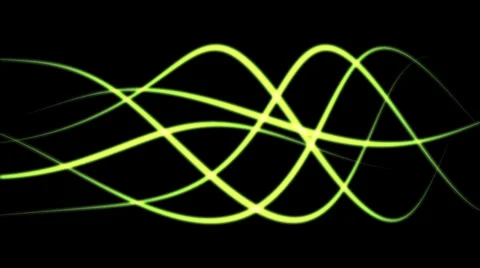 Green glowing lines in wave motion - seamless (FULL HD) Stockbeeldmateriaal 37080509